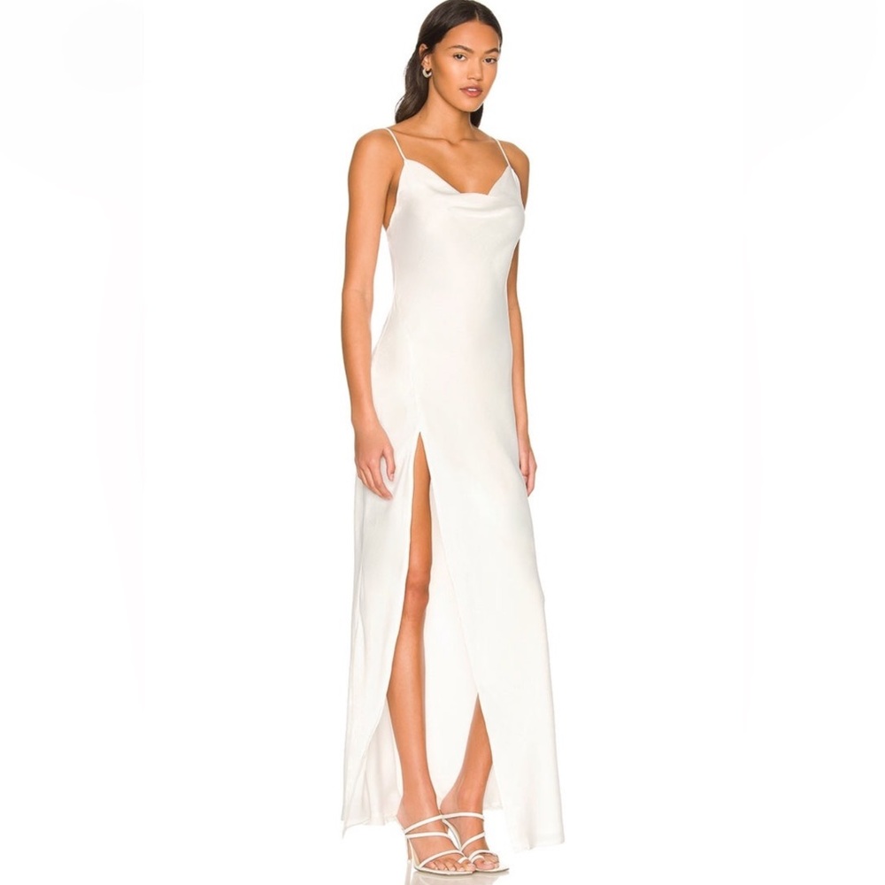 RESA River White / Ivory Maxi Slip Dress